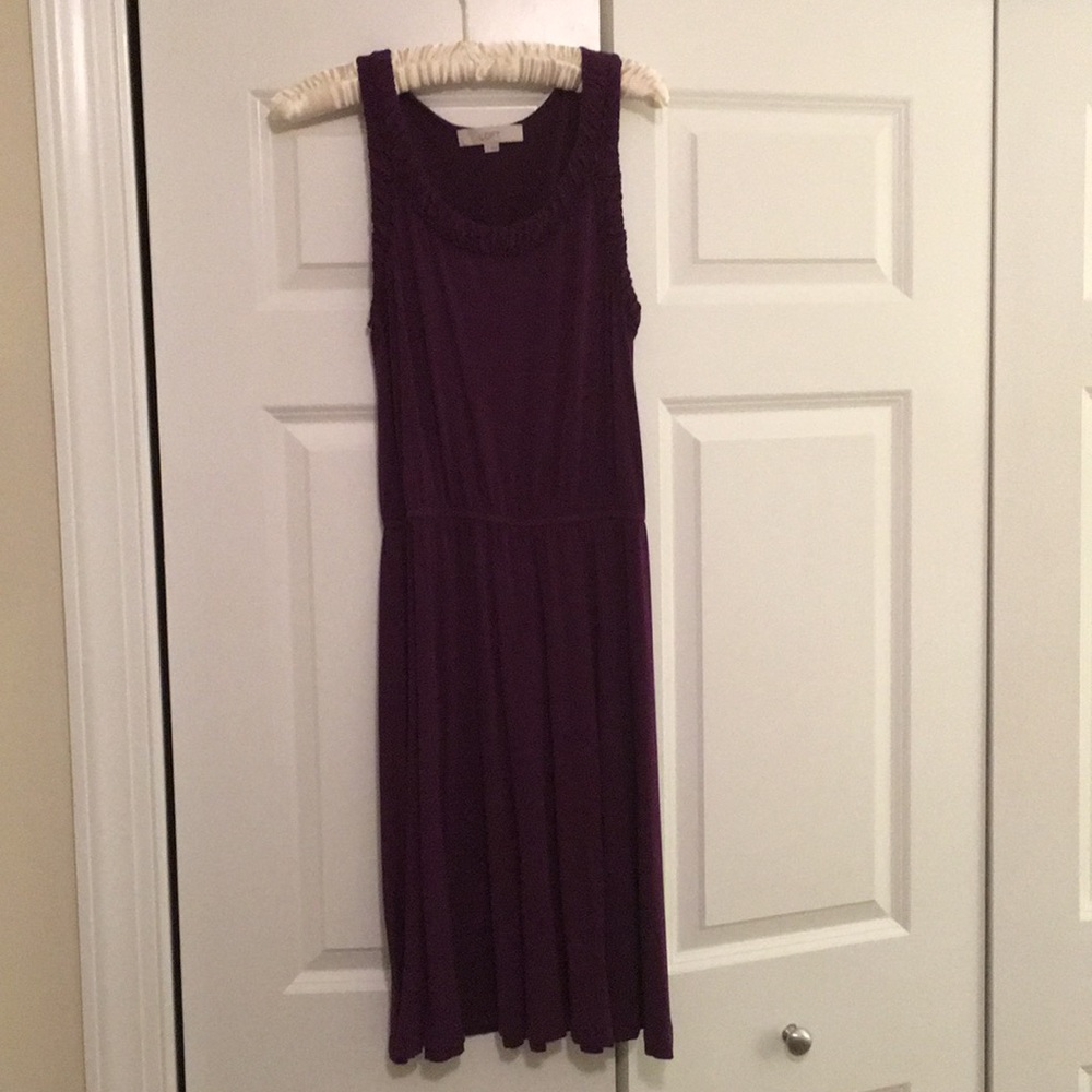 Dark purple cotton dress